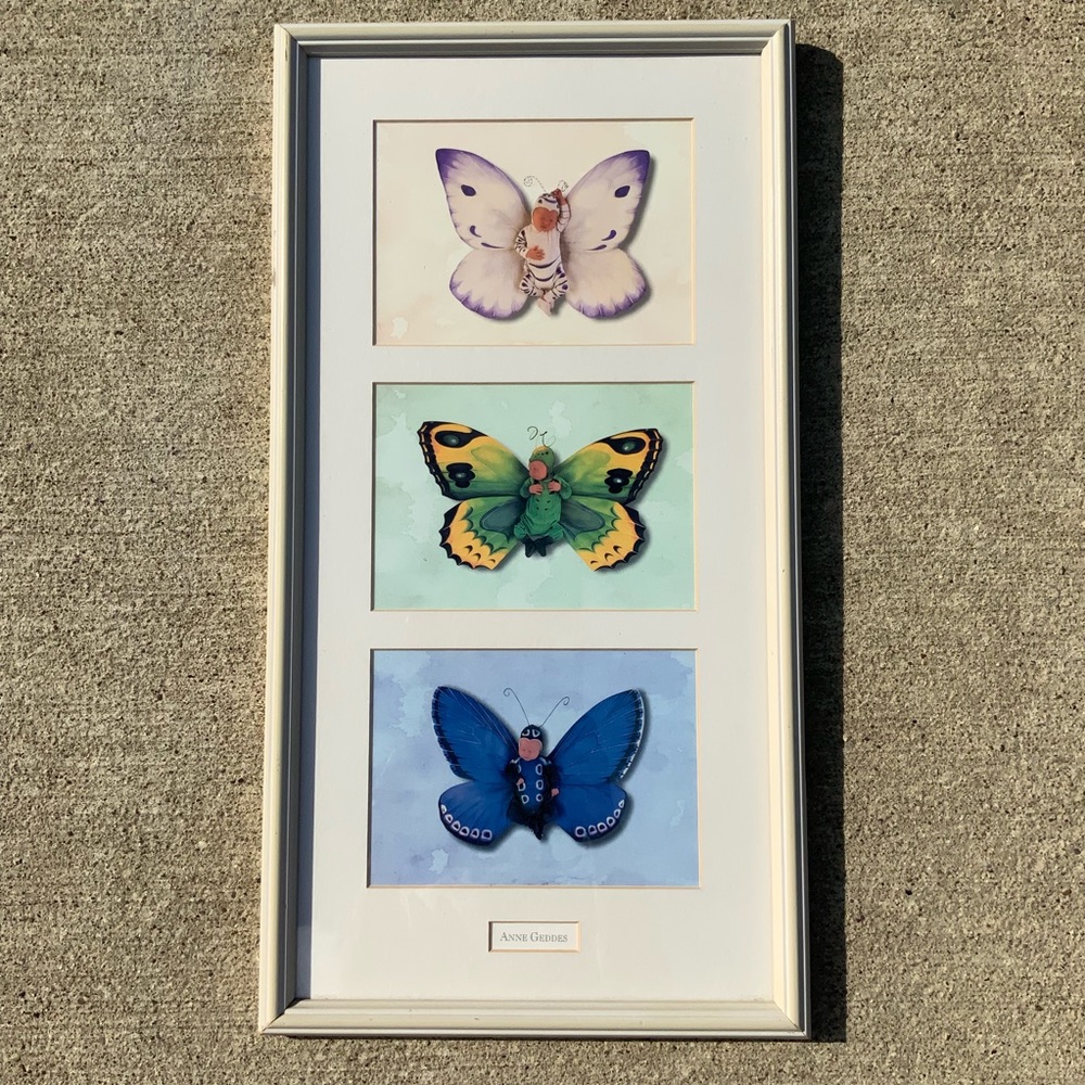 Anne Geddes Butterfly Babies picture framed print